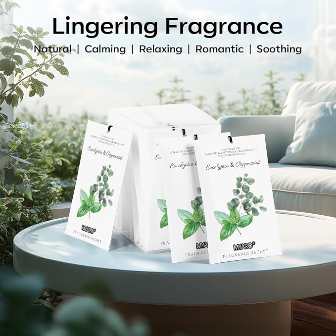 MYARO 12 Packs Eucalyptus Mint Scented Sachets - Image 7
