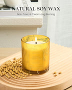 M&SENSE Tea Scented Candles, Vegan Soy Wax, Naturally Scented Mango Green Tea - Image 2