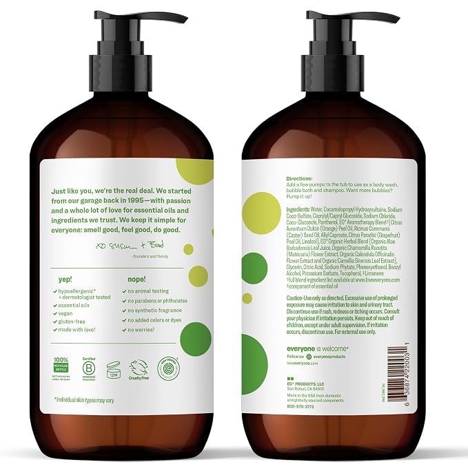 Everyone 3-in-1 Kids Soap, Body Wash, Bubble Bath, 32 Ounce, Tropical Coconut - Image 2