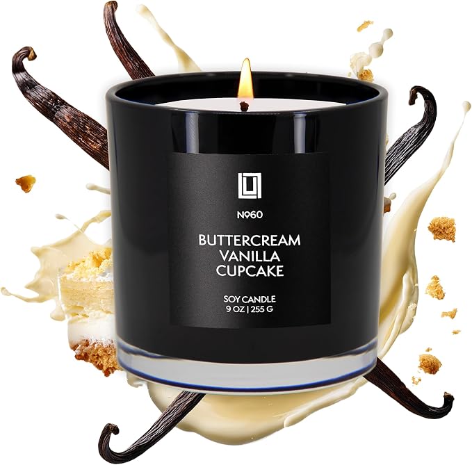 Lulu Candles | Buttercream Vanilla Cupcake | Luxury Scented Soy Jar Candle | by LULUCANDLES