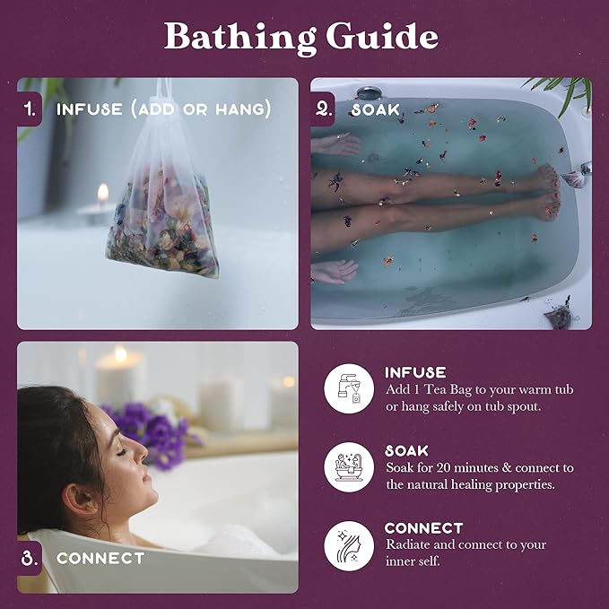 Solar Blend Bath Tea by Purple Canyon | 3 Reviving Bath Soaks - Image 5