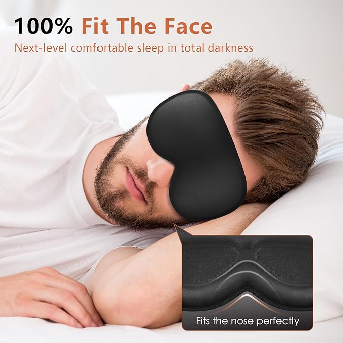 Sleep Mask for Side Sleeper Women Men, Eye Mask for Sleeping Light Blocking - Image 5
