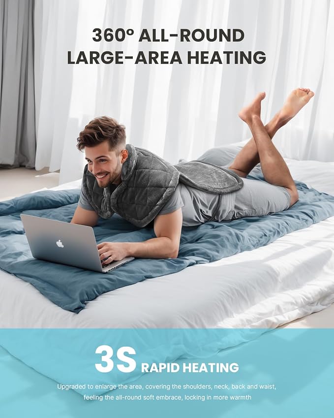 iDOO Heating Pad for Back Pain Relief, Birthday Mothers Day Gifts for Mom Women - Image 4