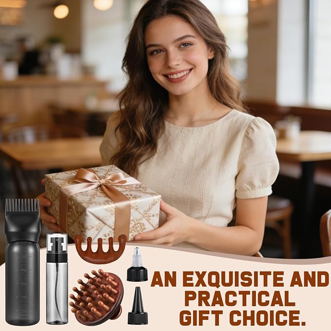 ProSuites 6 in 1 Set Wooden Head Scalp Massager Comb Tool Hair Gua Sha Comb - Image 8
