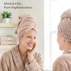 ROLSHOL 2 Packs Large Microfiber Hair Towels - Image 3