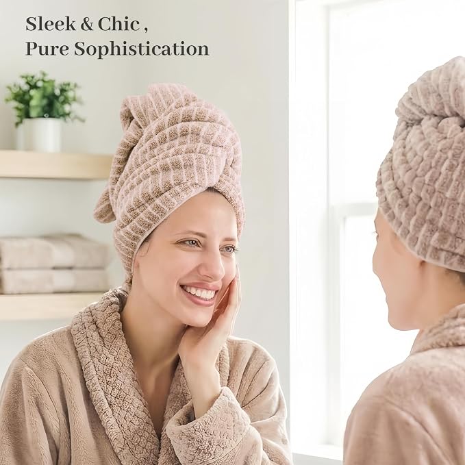 ROLSHOL 2 Packs Large Microfiber Hair Towels - Image 3