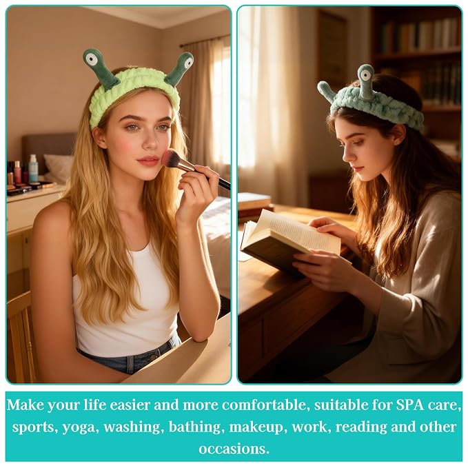 Snail Face Wash Headband Skincare & Wrist Bands - Image 6