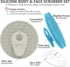 Silicone Body and Face Scrubber Set 5 Pack, BEAUTAIL Shower Bath Scrubber - Image 6