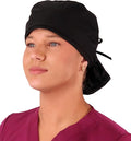 Sparkling EARTH Big Hair Ponytail Classic Surgical Style Scrub Working Cap by SparklingEARTH