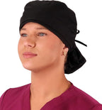 Sparkling EARTH Big Hair Ponytail Classic Surgical Style Scrub Working Cap by SparklingEARTH