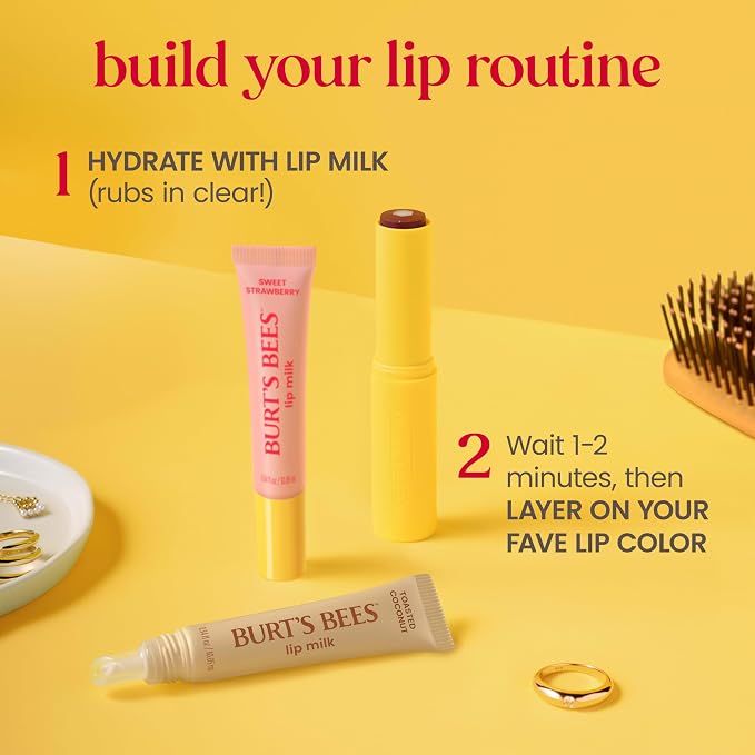 Burt’s Bees Lip Milk, Daily Lip Moisturizer, Toasted Coconut, Vitamin Enriched - Image 13