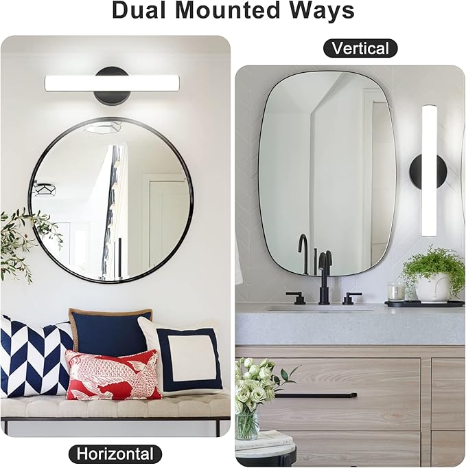 FOLKSMATE 2-Pack Modern Dimmable LED Vanity Light Bar Lighting Fixtures - Image 5