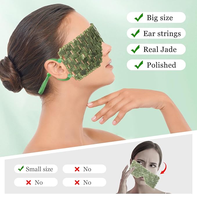 Jade Eye Mask, Large Facial Cooling Mask - Image 2