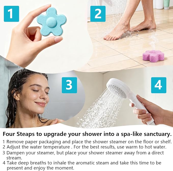 Aromatherapy Shower Steamers, Essential Oils Shower Tablets, Shower Melts - Image 8