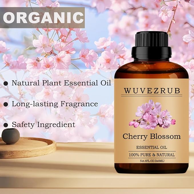 Cherry Blossom Essential Oils, 240ML Pure and Natural Essential Oil - Image 4