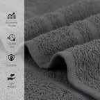 Salon Towels – 50 Pack Grey Hand Towels 100% Cotton Spa Towels – 16x27 inches - Image 2