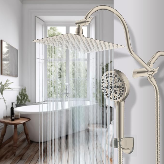 Hibbent All Metal CUPC Certified Shower Head, Handheld Showerhead Combo - Image 9