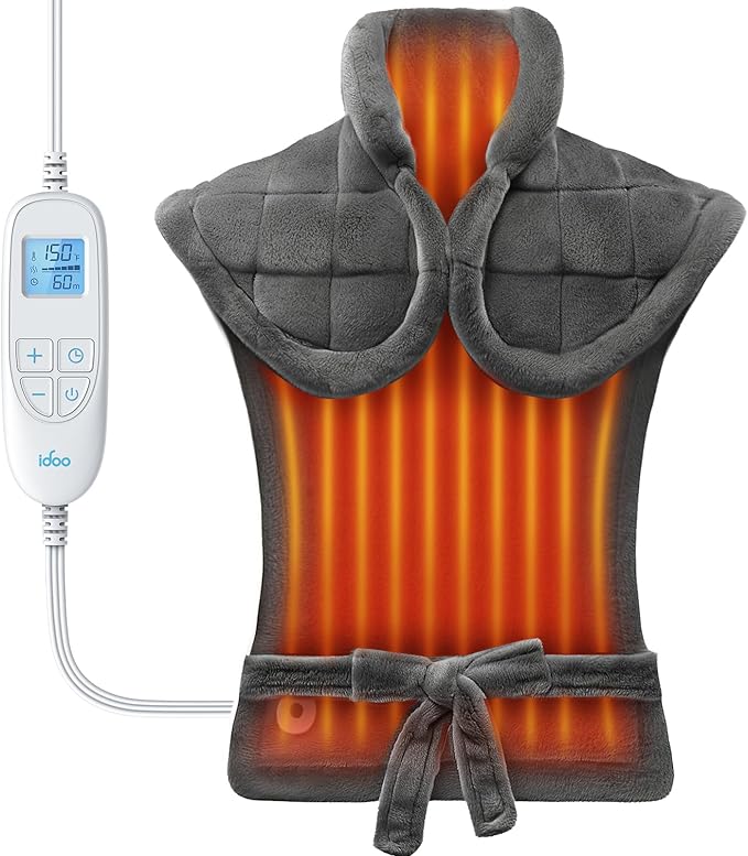 iDOO Heating Pad for Neck and Shoulders and Back for Pain Relief, Mothers Day by idoo