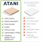 ATANI 69x35 in Oversized Turkish Beach Towel Set - Image 3