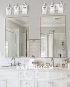 3-Light Bathroom Light Fixtures, Brushed Nickel Vanity Light - Image 5