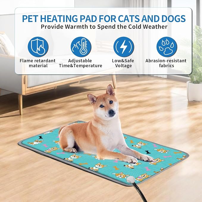 GOLOPET Cat Heating Pad, 22x18 in Heated Cat Bed, Adjustable - Image 7