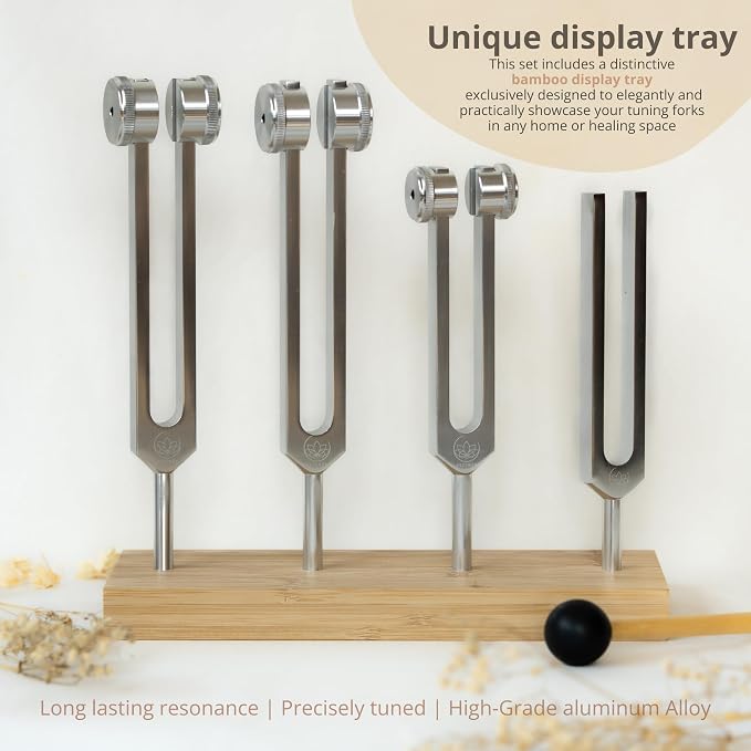 Tuning Forks for Healing Set – 128 Hz, 136.1 Hz, 256 Hz, 384 Hz Sound Healing - Image 4