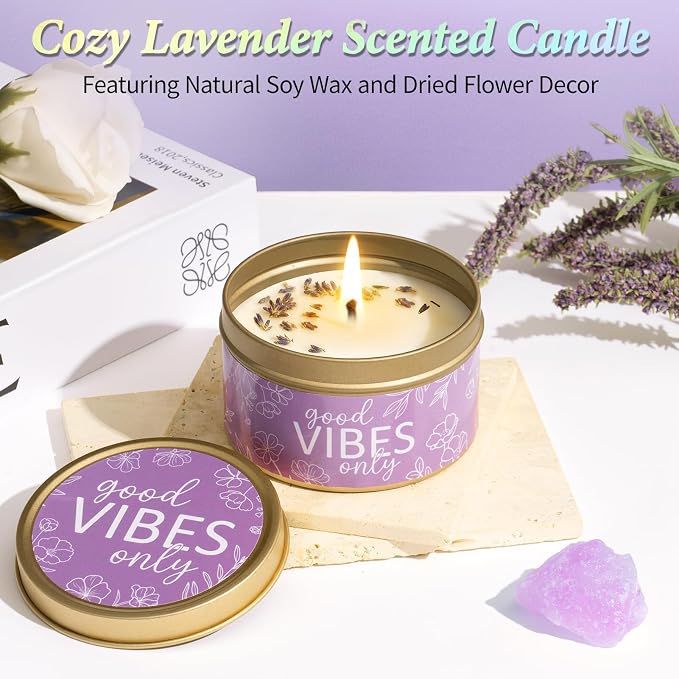 Spa Gifts for Women Bath Gift Set, Lavender Relaxing Spa Gift Baskets Home Bath - Image 4
