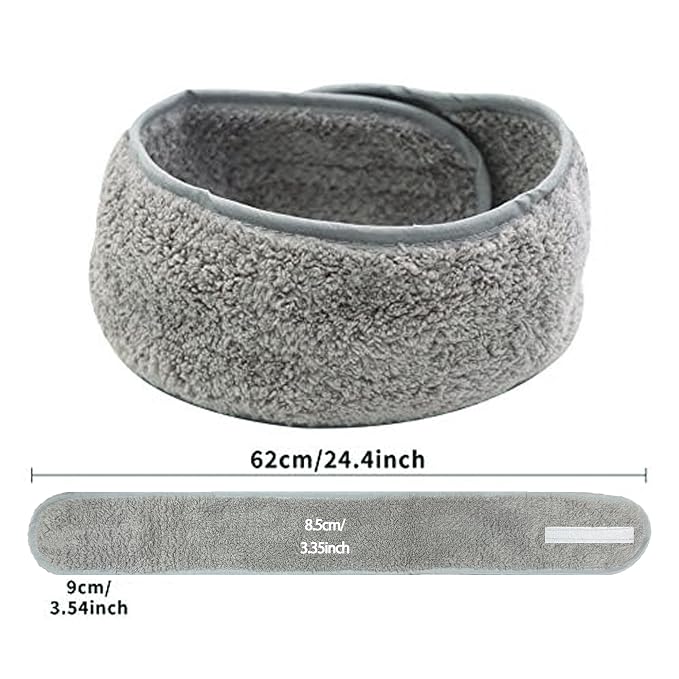 Simnice Spa Facial Headband for Washing Face, Adjustable Facial Headbands - Image 5