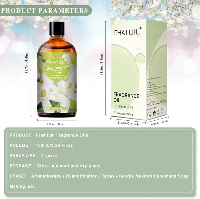 PHATOIL 3.38FL.OZ Orange Blossom Fragrance Oils - Image 3