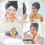 SUNLAND Microfiber Hair Towels Anti Frizz Hair Drying Towel Super Absorbent - Image 3