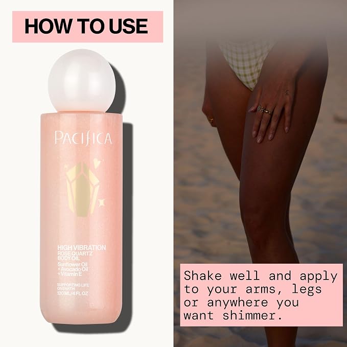 Pacifica Rose Quartz Body Oil – High Vibration Hydrating Body Oil - Image 9