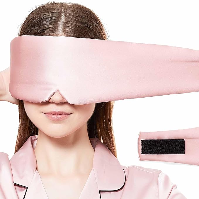 Silk Sleeping Mask Large Wrap-Around Blindfold by SOLZEK