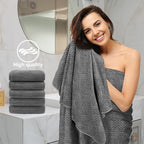 HOMEXCEL 6 Pack Bath Towel Set, Microfiber Ultra Soft Highly Absorbent Bath - Image 5