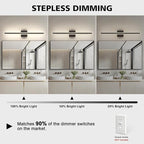 JUSHENG Black Vanity Lights for Bathroom, 5CCT Dimmable Bathroom Lights Over - Image 3