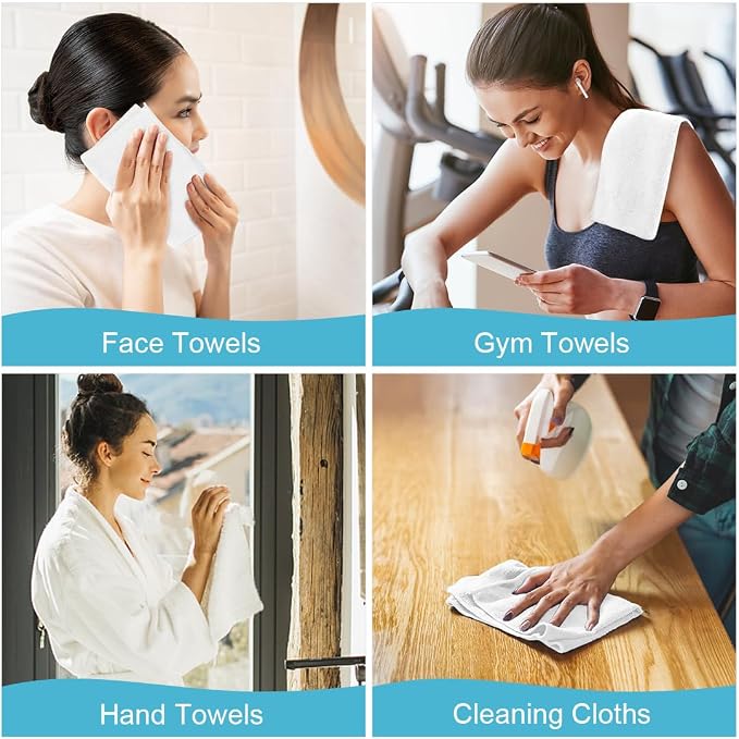 Orighty Washcloths Towels Set 10 Pack, Highly Absorbent and Soft Feel - Image 7