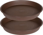 2 Pack of 18 19 inch Plant Saucer Drip Tray, 17 19 21 23 25 27 inch Heavy Duty by Bleuhome