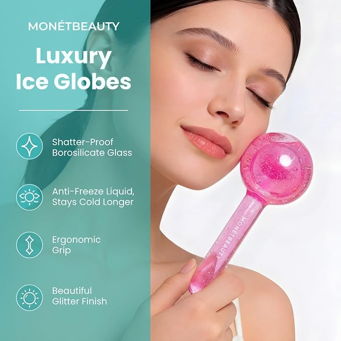 MonétBeauty Ice Globes for Face, Freezer Safe and Highly Effective Facial - Image 5