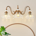 Vintage Bathroom Vanity Light, 3-Light Matte Antique Brass Finish Wall Sconce by Unknown