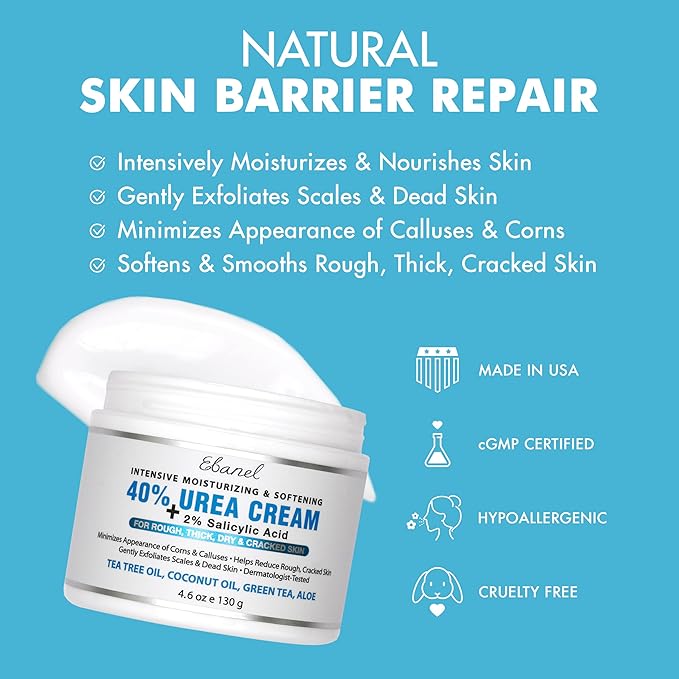 Ebanel Urea Cream 40% plus Salicylic Acid 2%, Foot Cream - Image 3