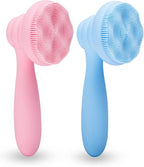 2 PC Silicone Facial Cleansing Brush Facial Scrubber Manual Exfoliating Facial by MtBoi