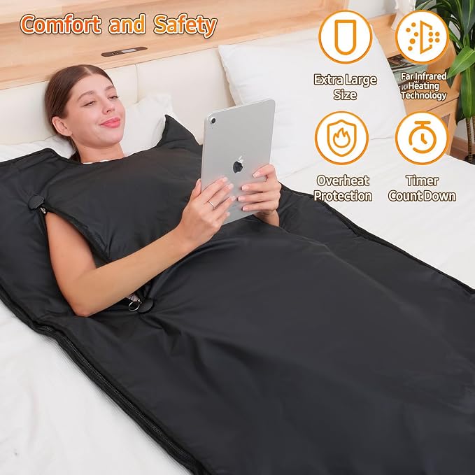 Infrared Sauna Blanket for Home: Extra Large Portable Design for Full Body - Image 3