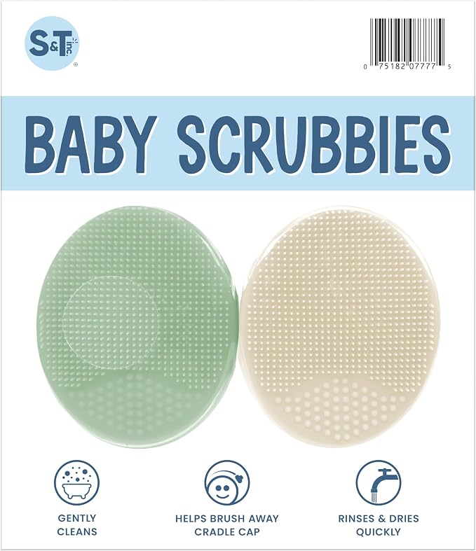 S&T INC. Exfoliating and Massaging Cradle Cap Bath Brushes by STINC