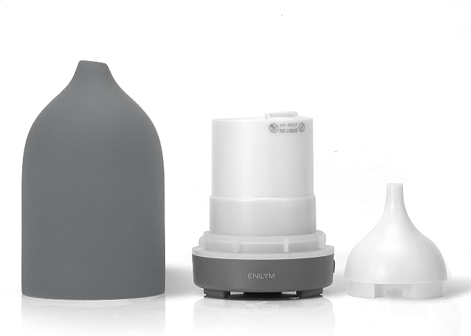 Aromatherapy Essential Oil Diffuser, 9 Colors Mood Light, 4 Timer Stone - Image 5