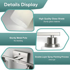 Ascher Bathroom Light Fixtures, 2-Light Vanity Light Over Mirror, Brushed - Image 8