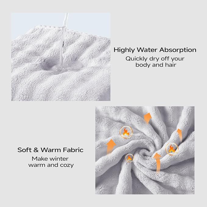 REDKISS Grey Plus Size Towel Wrap - Image 7