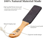 Pumice Stone Foot File, Wooden Handle Foot Scrubber & Callus Remover - Image 2