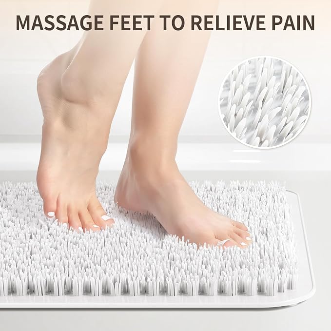 Yolife Shower Foot Scrubber Mat, Anti-Slip Bath Mat - Image 2