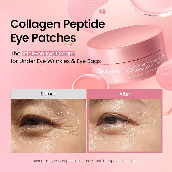 BIODANCE Collagen Peptide Eye Patches, Anti Wrinkle & Smile Line Patches - Image 3
