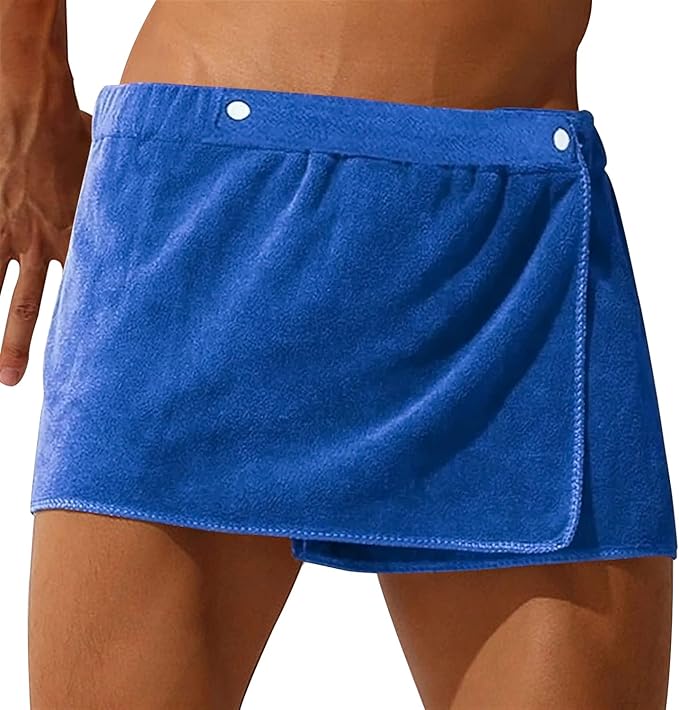 Men Boys Soft Wearable Bath Towel Short Pants Adjustable Mircofiber Towel Pool by LipLopBest