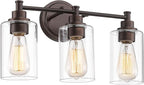 FEMILA 3-Light Vanity Light, Farmhouse Bathroom Light Fixtures, Metal Wall by FEMILA